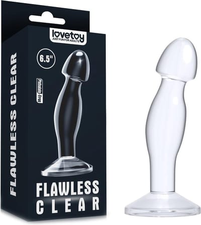 Lovetoy - Flawless - Transparante Prostaat Plug - 16.5 cm