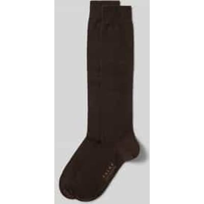 FALKE Softmerino lang eenkleurig wol katoen kniekousen dames bruin - maat 37-38