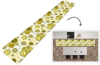 Keukenloper - Loper keuken - Retro - Klok - Patronen - Stippen - 300x50 cm - Keukenloper vinyl