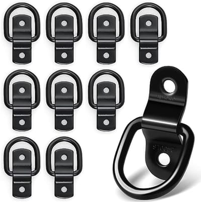 10 Stuks D-Montageringen met Schroeven - Roestvrijstalen Sjorringen voor Aanhangers en Vrachtwagens