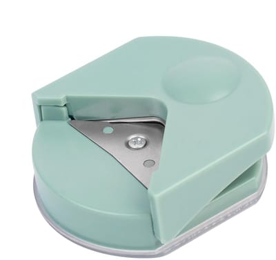 Hoeksnijder - Ronde hoekpons - Papier knutselen - Verhoogde precisie - 4 mm straal - Morandi groen