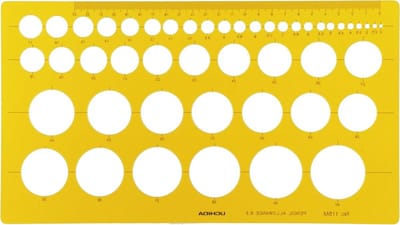 Liniaal Inktrand - Tekensjabloon - Precisie Tekenen - Originele Import - 1-843-0115 - Niet gespecificeerd
