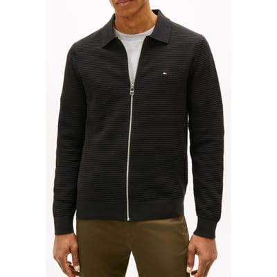 Tommy Hilfiger Seasonal Structure Zip Sweater Black Taglia: M | Maglioni a maglia Outlet | Uomo | Nero