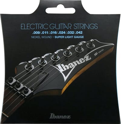 Ibanez IEGS6 – Elektrische Gitaarsnaren Super Light .009–.042 (Nickel Wound)