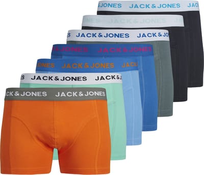JACK&JONES - JACCARL SOLID TRUNKS 7 PACK - Heren - Onderbroeken