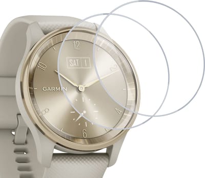 2x Geschikt voor Garmin Vivomove Trend Screenprotector - Beschermglas Folie Geschikt voor Garmin Vivomove Trend