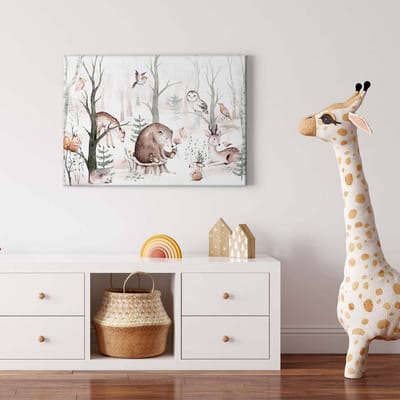 Canvas print DD123091 Forest Friends A.S. Création 0,7 x 0,5 m Bruin Kantoor Hal/Gang Keuken Slaapkamer Woonkamer