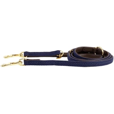 Kentucky Dogwear - Gevlochten Nylon presentatielijn hond navy 2m
