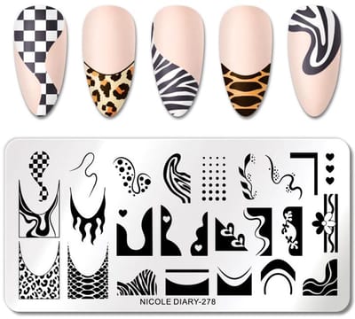 Born Pretty - Nail Art Stempelplaat - Nicole Diary-278 - Dierenpatronen - Frans