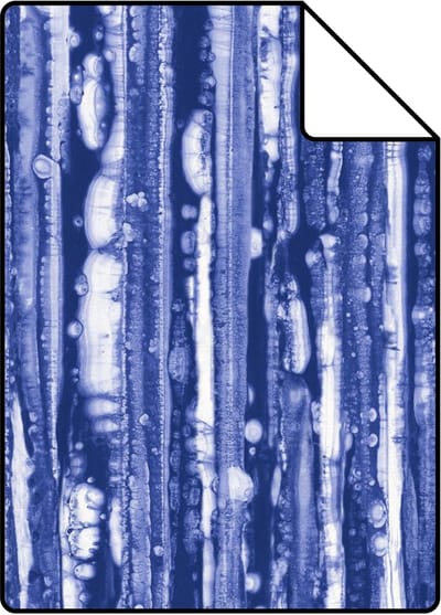 Proefstaal Origin Wallcoverings behang strepen blauw - 26,5 x 21 cm - 347219-S