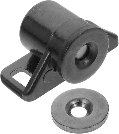 Magnetische Deurknop - Kastsluiting Grendel - Kasten Dicht Houden - Versterkt Zinklegering - 3.5 x 1.8 cm - Zwart