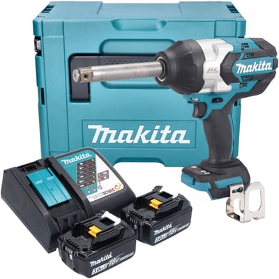 Makita DTW 1005 RFJ accu slagmoersleutel 18 V 1360 Nm 3/4" borstelloos + 2x oplaadbare accu 3.0 Ah + lader + Makpac