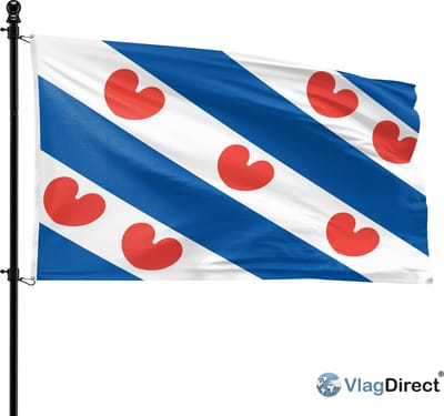 VlagDirect - Friese vlag - Friesland vlag - 150 x 225 cm - XL vlag.