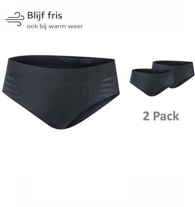 Brubeck B-LIGHT Dames Sportondergoed 2-Pack – Naadloze Slip – Hardlopen, Wandelen en Reizen
