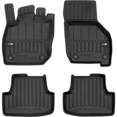 Frogum Geschikt voor VOLKSWAGEN Golf VIII vanaf 2020 - Automatten Set - 3D Korytka - TPE Rubber - 6 cm Hoge Rand - Ook voor Hybride