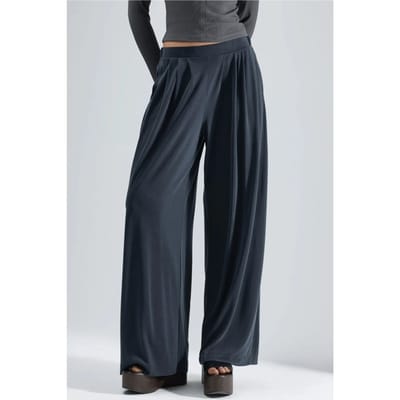 Plissé Wijd Pantalon met Zakken