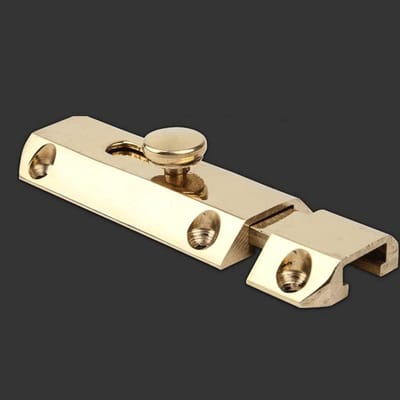 Deurbout - Schuifslot Klink - Veiligheid Binnen - Massief Koper - 25 tot 6 inch - Goud