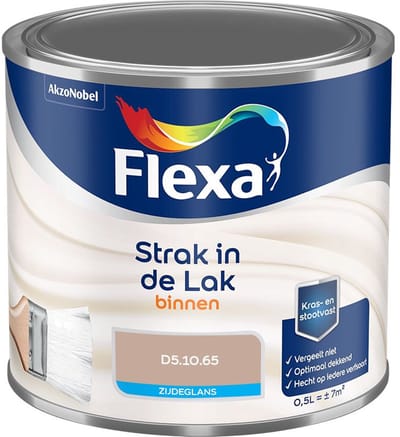 Flexa - Strak In De Lak Binnenlak Zijdeglans - D5.10.65 - Mengverf - 500 Ml