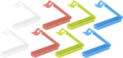Excellent Houseware vershoudklemmen - vershoudclips - 40x - multicolor - kunststof