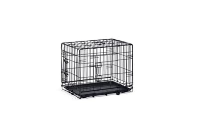 Beeztees Hondenbench S - Bench - 2 deuren - Inklapbaar - Zwart - 62x44,5x50 cm