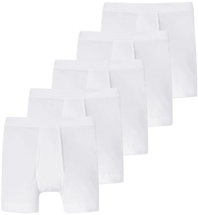 Schiesser Heren lang short / pant 5 pack Essentials dubbelrib