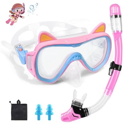 Snorkelset voor volwassenen met droge snorkel en anti-lek snorkelmasker