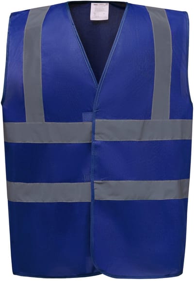 Yoko Signalisatievest met 2 Banden & Bretels YHVW100 - Royal Blue - S