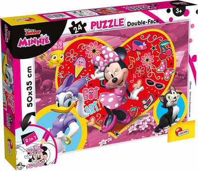 Lisciani - Minnie - Double face - puzzel - 24 stukjes