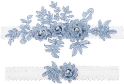 Dailygoody - Bruids Kousenband Set - Elegante Bruidsdecoratie - Wit - Strass en Kant - Perfect voor Bruidsmeisjes - Stijlvolle Beensieraden