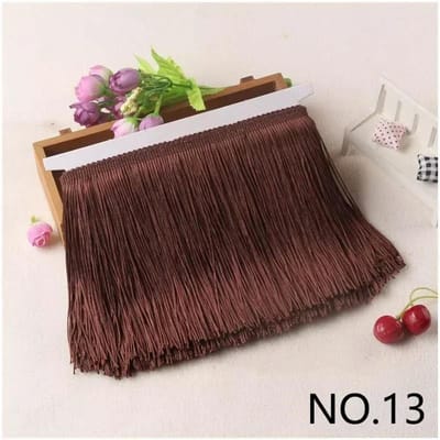 10M 10-30cm Meetee Franje Kwastjes Franjes voor Tassen Decoratieve Afwerkingen Franjes voor Gordijnen Kleding Kant Lint Stof Accessoires 10cm