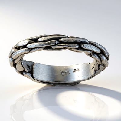 Cavill - Zilveren Ring Nan Collection - 925 Sterling Zilver - Gevlochten Elegant Design - Comfortabele Ringen voor Dames & Heren - 21x22 mm