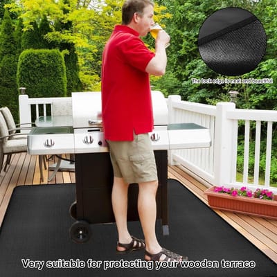 Candala 122 cm, vuurvaste onderlaag: grillmat, vloerbescherming, grote hittebeschermingsmat, vloerbeschermingsmat, vuurplaatmat, outdoor, BBQmat, grillmatten voor gasgrill, houtskoolgrill, open haarden