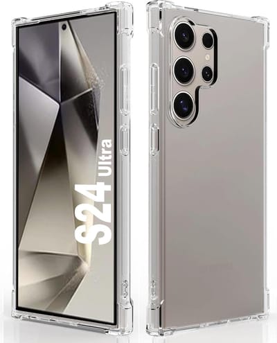 Shockproof Flexibele achterkant Silicone hoesje transparant Geschikt voor: Samsung Galaxy S24 Ultra