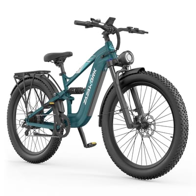 ZAZAWORK CF500 Elektrische Mountainbike, 48V 20Ah Batterij, 90km Bereik, Hydraulische Schijfremmen groen