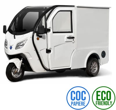 Elektrische Cargo Tuk Tuk met cabine – 3000W – 25/45 km/u – actieradius tot 90 km – transport en levering