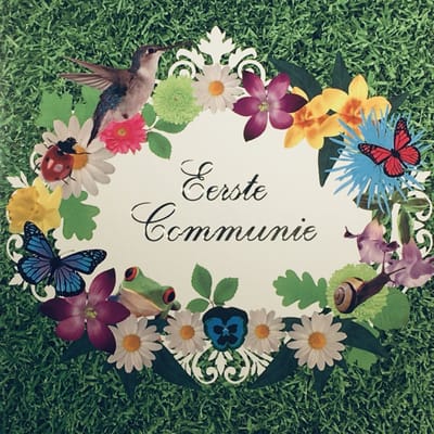 Luxe Wenskaart Communie - Art of Cards - 14x14cm - Dubbele Kaart - Met Envelop - Luxe Wens Kaart - Heilige Communie - Greeting Card - 1 Stuks - In Folie Apart Verpakt - Communion - Gemeinschaft - Gratis Verzonden - Hoge Afnamekortingen