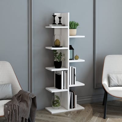 Boekenkast Rødekro schap 122x40x20 cm wit