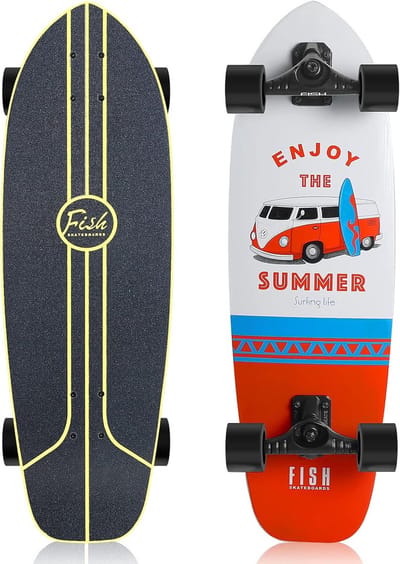 Cruiser Skateboard 86 cm Compleet voor Beginners, Tieners en Volwassenen - 7-laags Esdoornhout