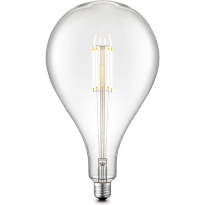 Edison Vintage LED filament lichtbron Carbon - Helder - G160 Ovaal - Retro LED lamp - 16/16/29cm - geschikt voor E27 fitting - Dimbaar - 4W 440lm 3000K - warm wit licht