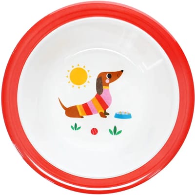 Kinder melamine kom Rex London Sunny Sausage Dog