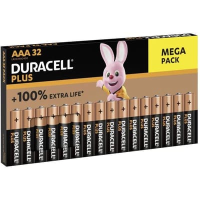 Duracell Plus-AAA BP32 AAA batterij (potlood) Alkaline 1.5 V 32 stuk(s)