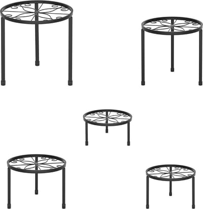 MKSS® Plantentafel - Plantenrek Buiten - Plantensteun - Plantenstandaard - Zwart