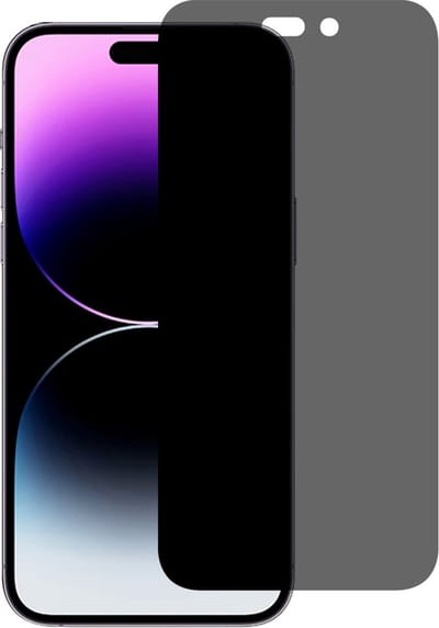 Geschikt voor iPhone 15 Tempered Glass Screenprotector - Privacy
