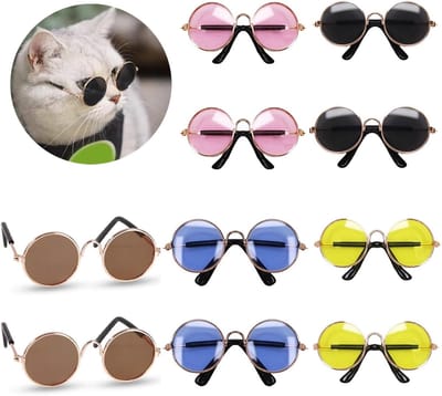 Hondenzonnebril Retro - 10 Stuks - Met ronde lenzen - Voor schattige huisdieren - ShopVlot
