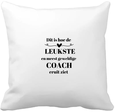 Akyol - dit is hoe de leukste en meest geweldige coach eruit ziet Kussen hoes - Coach - meest leukste coach - sport - verjaardag - cadeautje voor coach - coach artikelen - kado - geschenk - 40 bij 40 cm