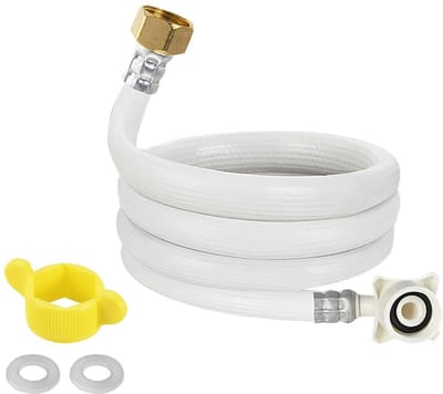 Dailygoods- Wasmachine Aanvoerslang 1,5 Meter - PVC Materiaal - Drukbestendig - Rubber Gaskets - Waterdicht - Compatibel met Meeste Merken