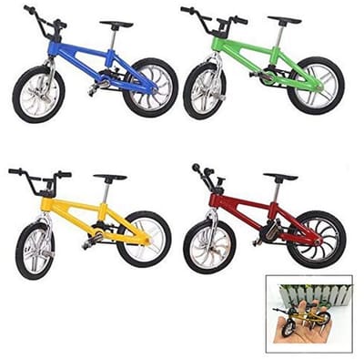 Mini fiets speelgoed set - 4 stuks vinger modellen voor interieurdecoratie