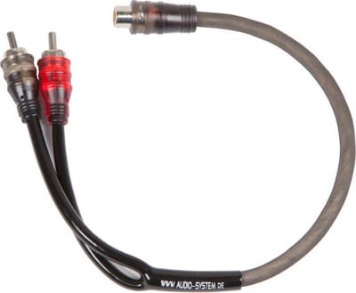 AUDIO-SYSTEM RCA-kabel HIGH-Performance 500mm OFC Y-RCA-kabel (1x plug M en 2x plug F)
