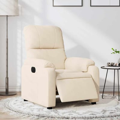 vidaXL - Fauteuil - elektrisch - verstelbaar - microvezelstof - beige