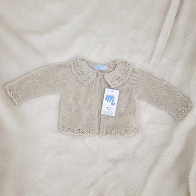 Mac Ilusion Gebreid Vestje Meisjes | 9272 | Zandkleur/Beige | Bliss Glans | 1 maand | maat 56